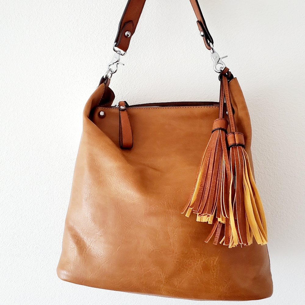 Le Miel Leather Brown Tote /Shoulder Bag